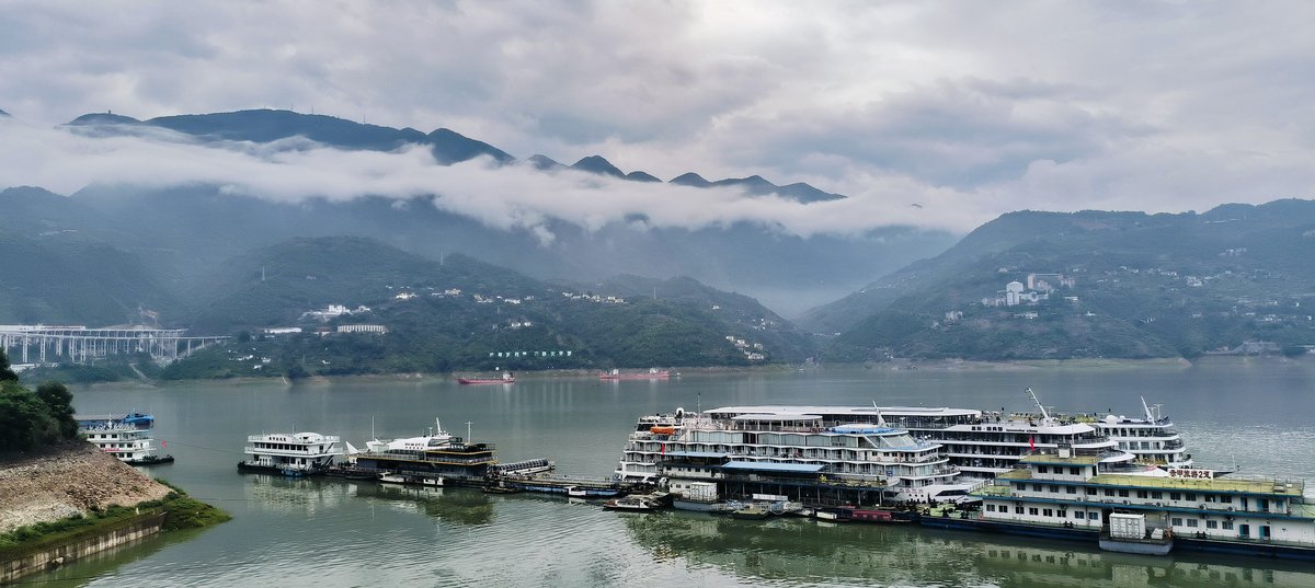 The Three Gorges Dam is the largest hydropower project in the world, stunning views on the Yangtze