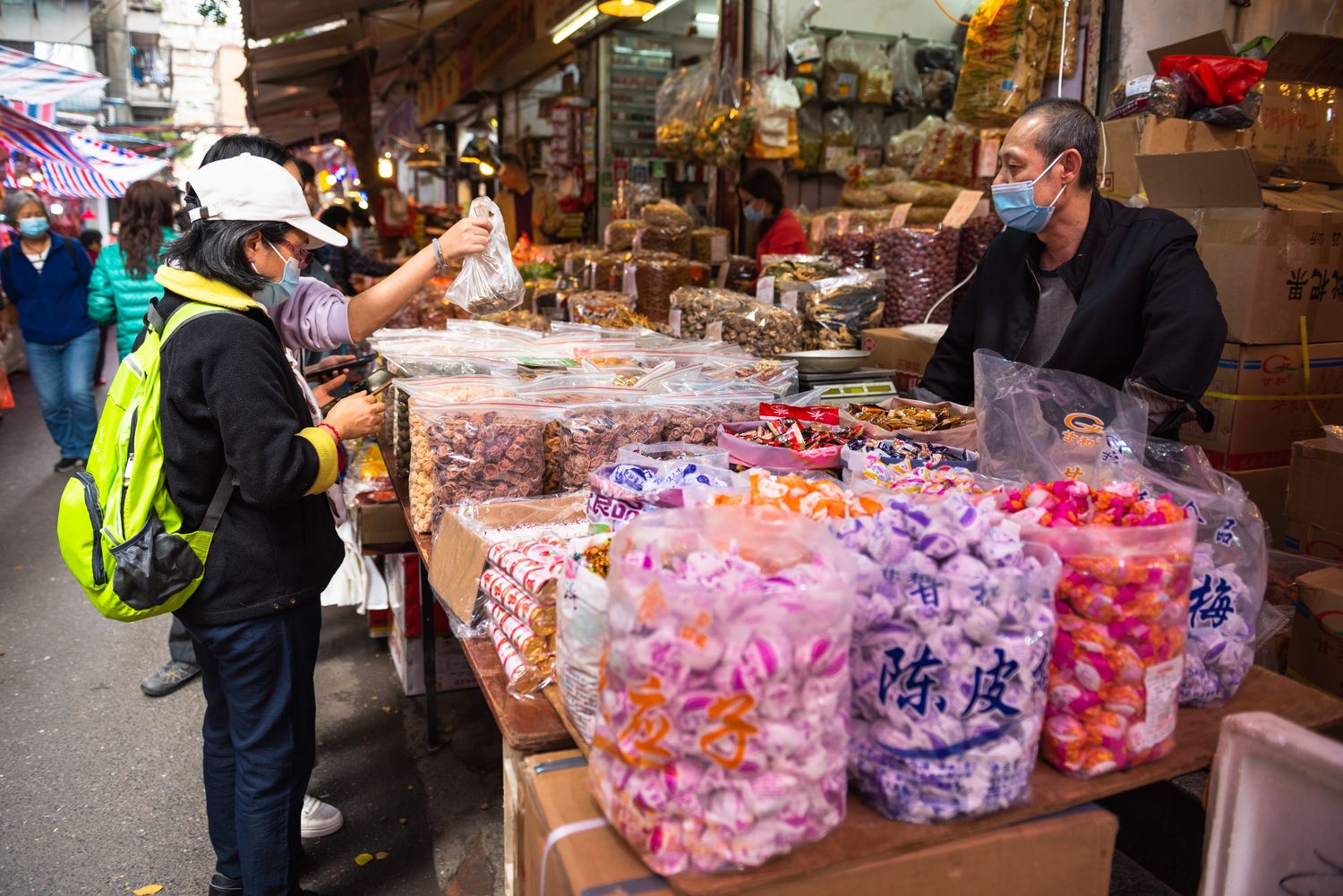 Roadside candy stall during Chinese New Year