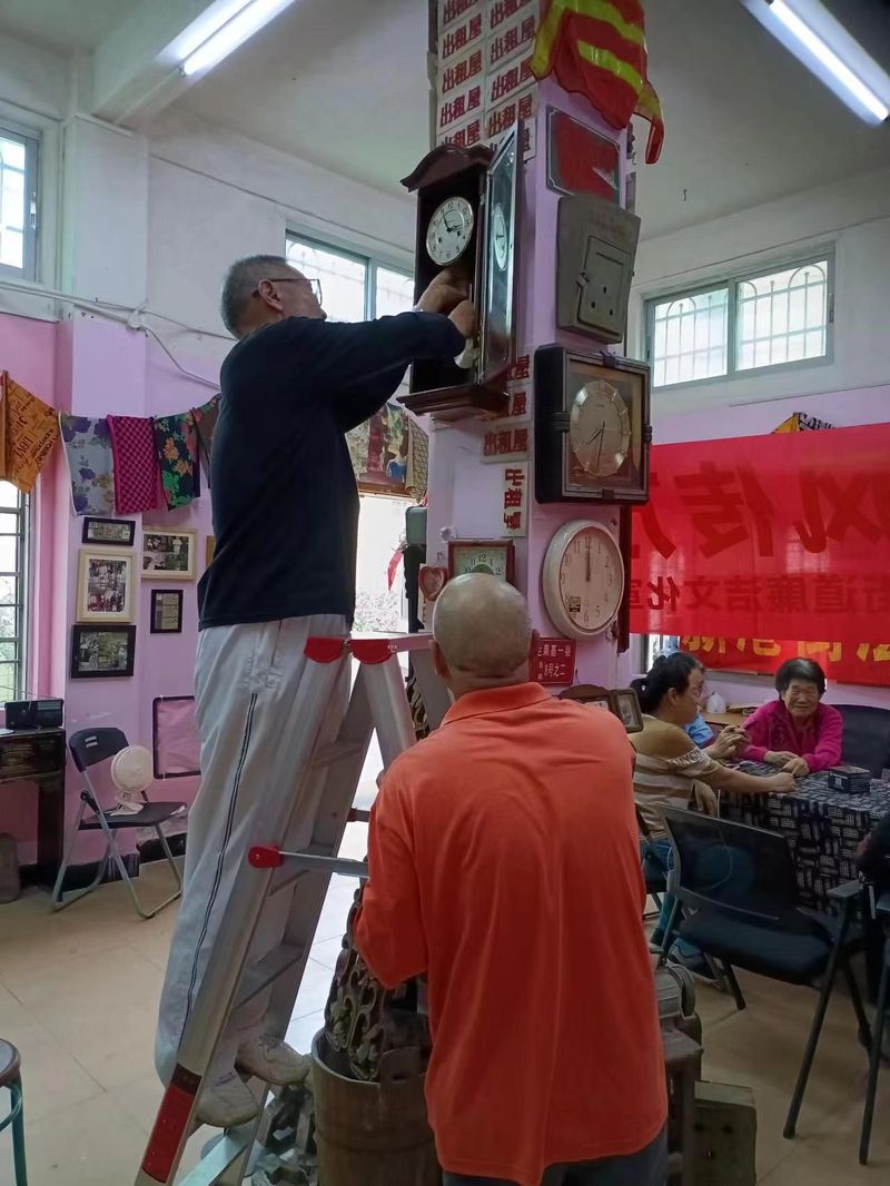A former clock factory worker donated an antique clock to the Found Museum