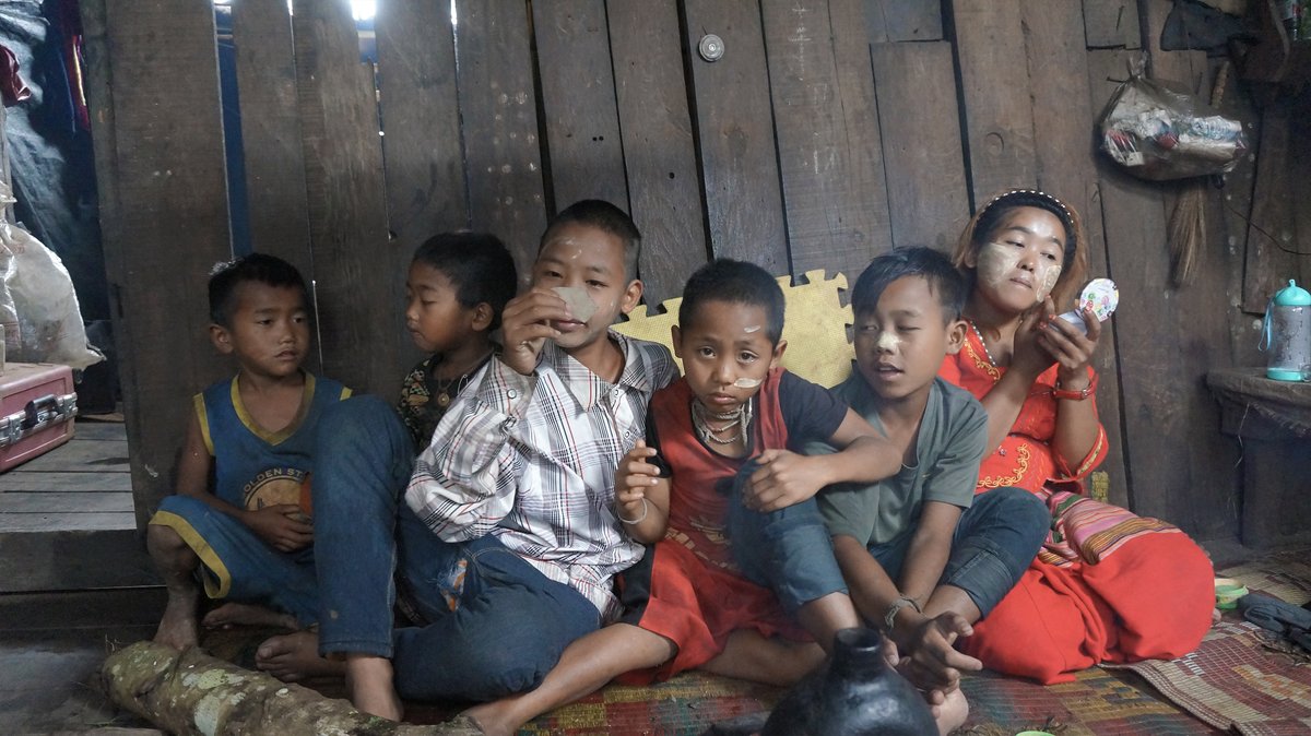 Larry with kids from northern Myanmar