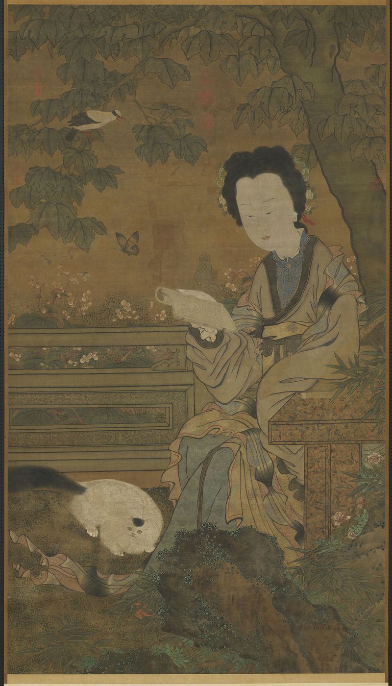 “Portrait of a Lady” by Zhou Wenju, Southern Tang dynasty (937 – 975)
