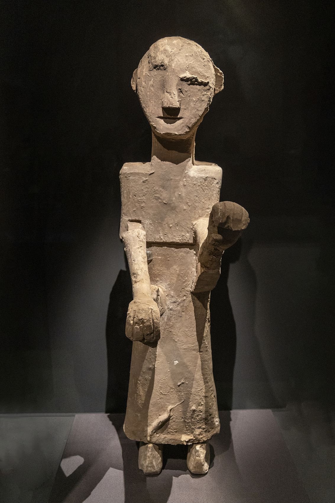 A wooden figurine, or yong, from the 8th century BCE, on display in the Shaanxi Archaeological Museum in Xi’an