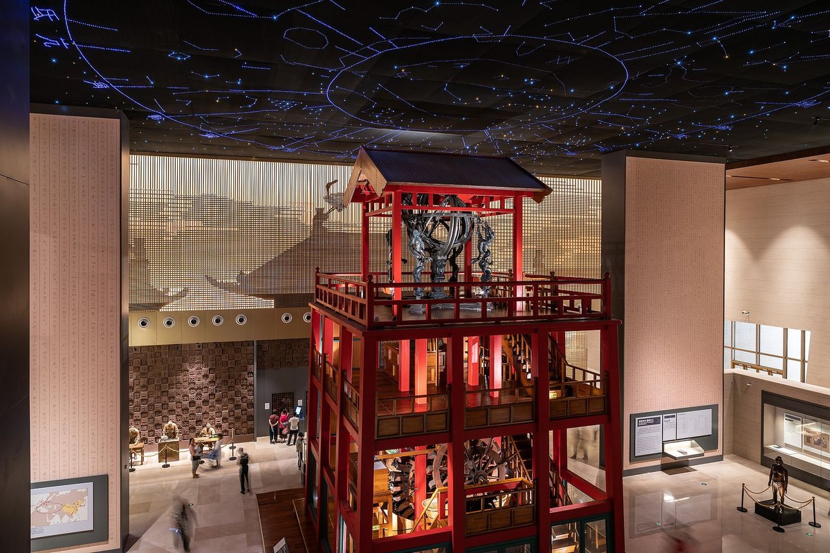 A full-scale working reconstruction of the Astronomical Clock Tower is on display at the Kaifeng Museum in Henan province
