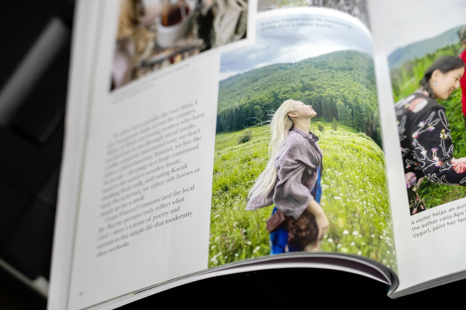 young tourists experiencing rural life in Altay