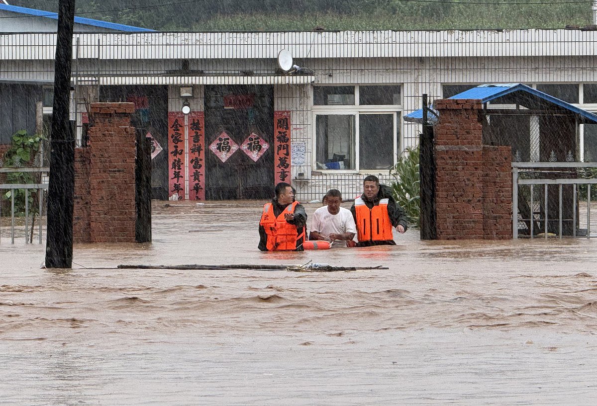 Major flooding in Huludao, Liaoning province August 2024