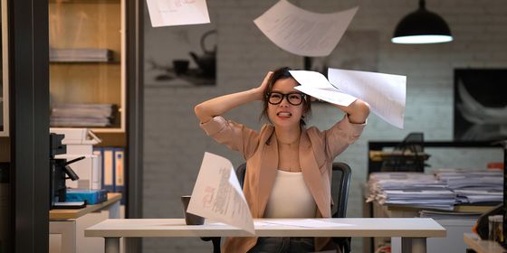 Frustrated Chinese female dealing with ADHD