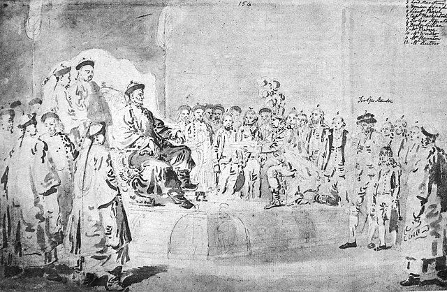 Lord Macartney’s first meeting with Qianlong in 1793