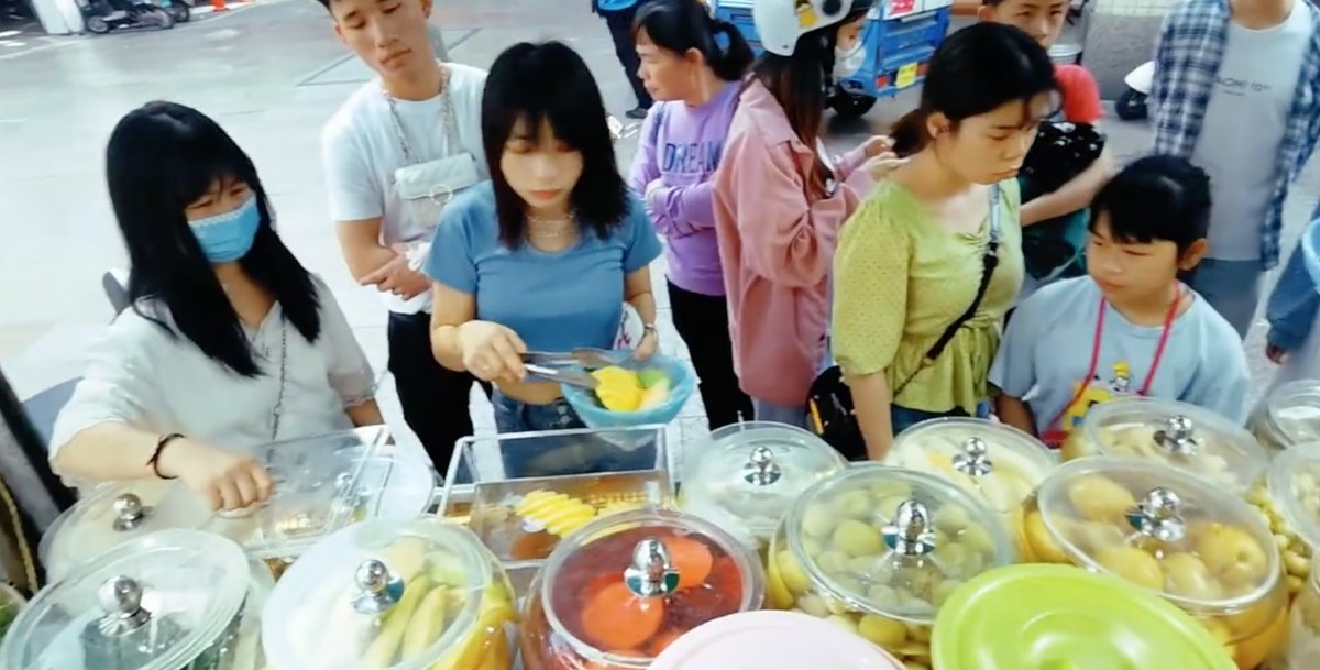 Vendor selling pickled ”sour stuff”