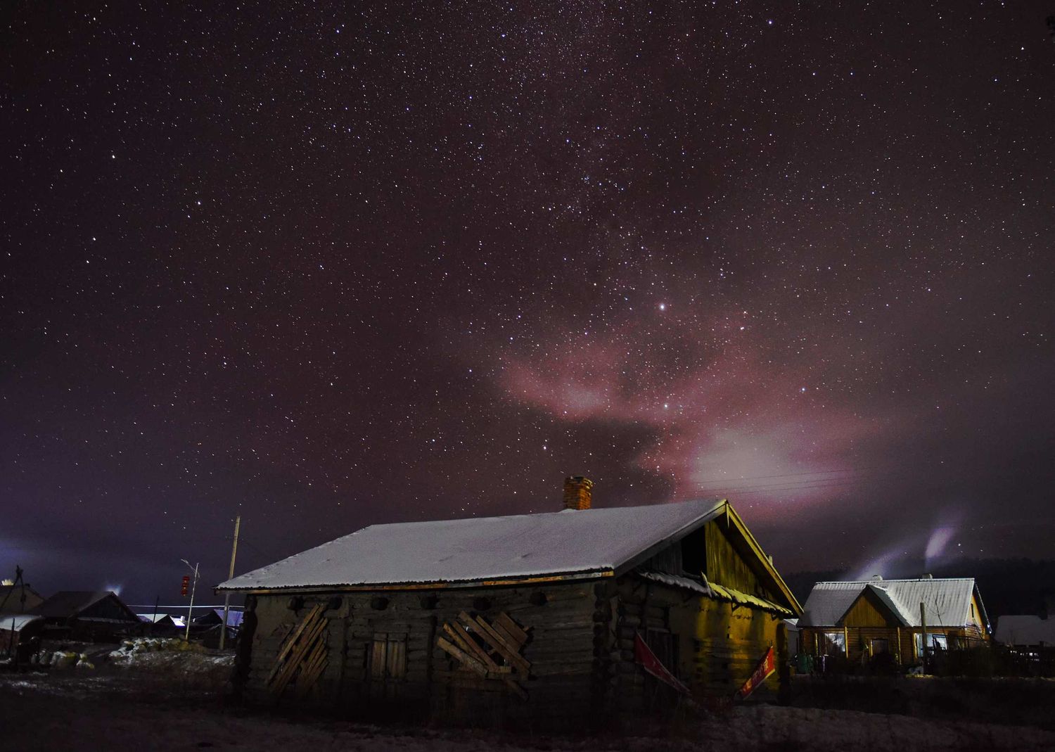 Northern lights, seen near Mohe, China’s Christmas Village