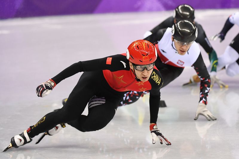 Chinese short-track skating champion Wu Dajing 武大靖