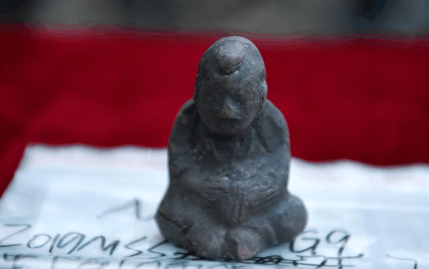 A Mohele figurine from the Song dynasty unheartened in Meishan, Sichuan province (VCG)