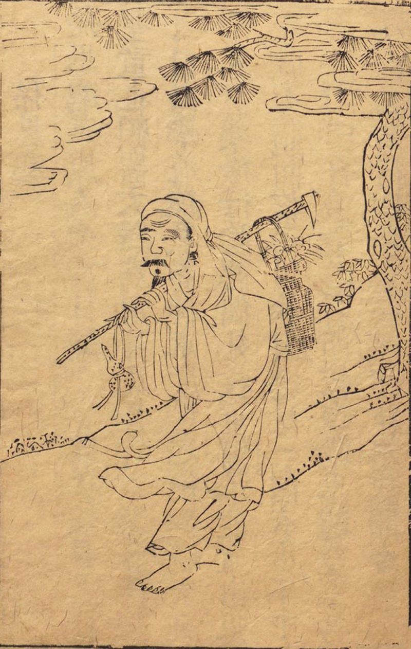 A sketch of Sun Simiao, the “King of Medicine,” from 1602, ancient Chinese laundry methods