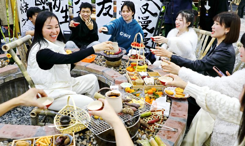 gathering, tea, Weilu zhucha
