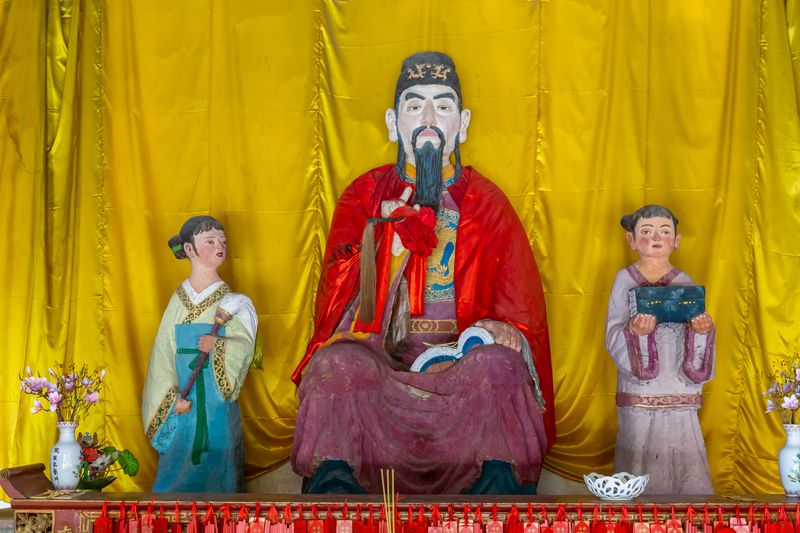 A statue of the Chinese god Wenchang in Lijiang, Yunnan