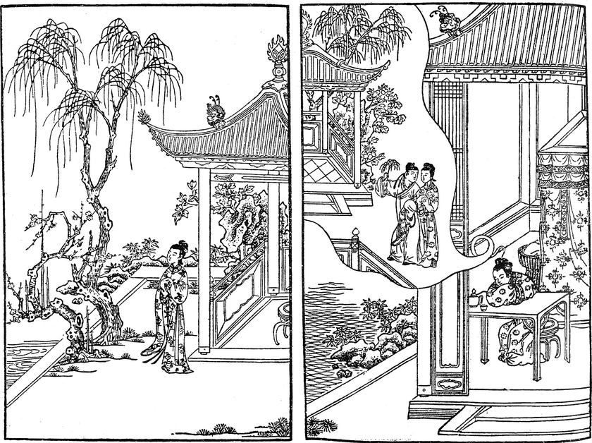 A painting of “The Peony Pavilion” from the Ming dynasty