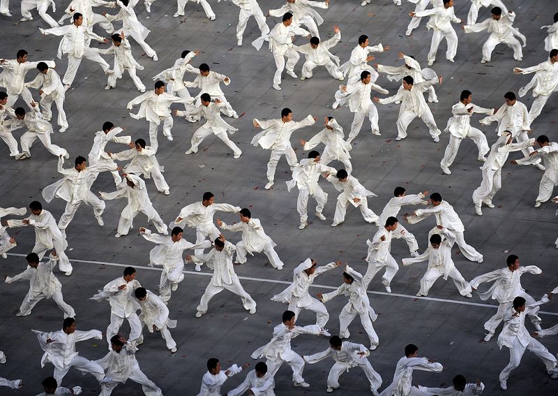 Tai chi performers at the 2008 Beijing Olympic Opening Ceremony