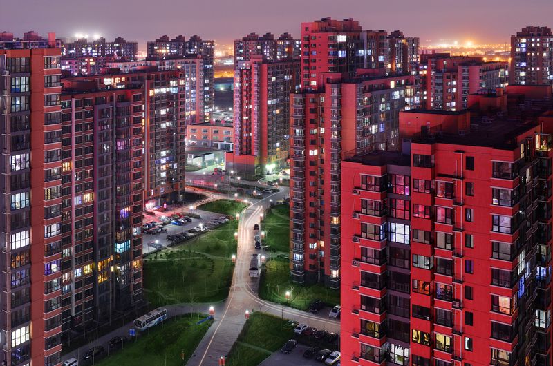 A sea of property developments in Yanjiao catering to commuting workers from Beijing