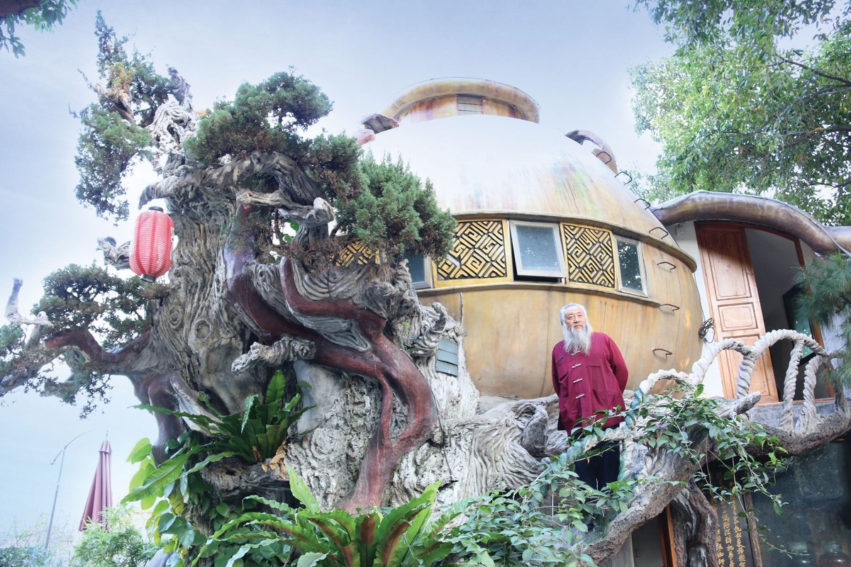 Not all hermits to to the mountains—this urban-dweller in Foshan, Guangdong, finds tranquility in his treehouse