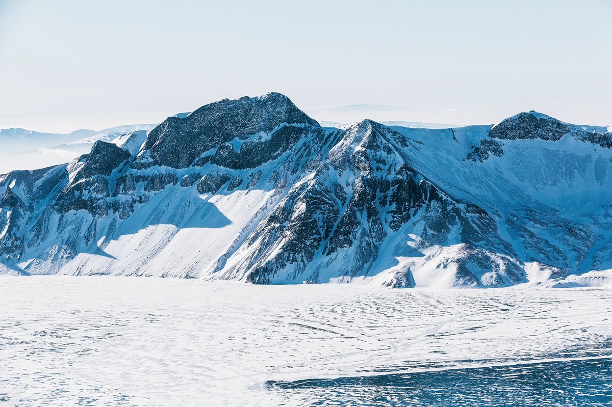 The frozen peaks of Mount Changbai in winter