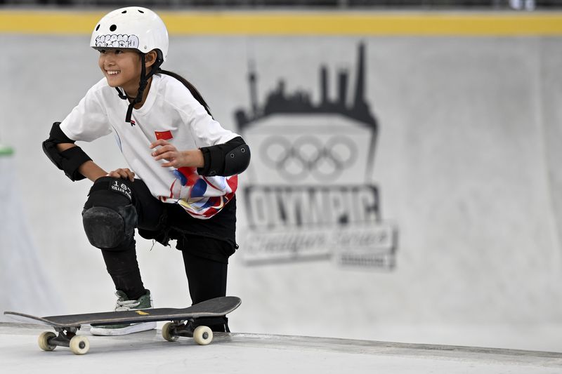 China's youngest Olympian, Zheng Haohao competing in an olympic qualifier in Shanghai, Young Chinese athletes in Paris for Summer Olympics 2024