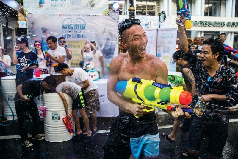 Songkran, the Thai “water pouring festival,” coincides with one of Bamgkok’s largest gay parties of the year