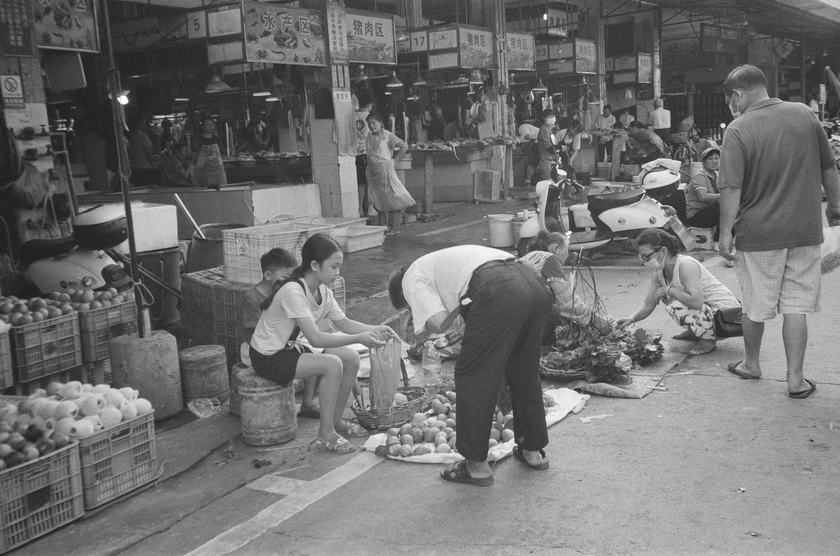 rural china, farmers market, guangdong