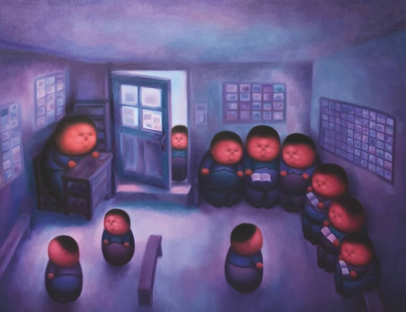 “Childhood—Children’s Book Shop,” 2017 by Pan Dehai, 1980s art movement in china