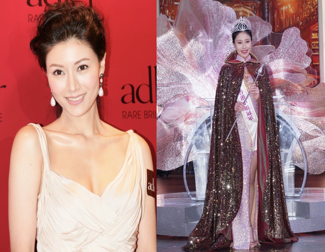 Michelle Reis and 2004 Miss Hong Kong, Ellyn Ngai Lok-lam, miss hong kong pageant