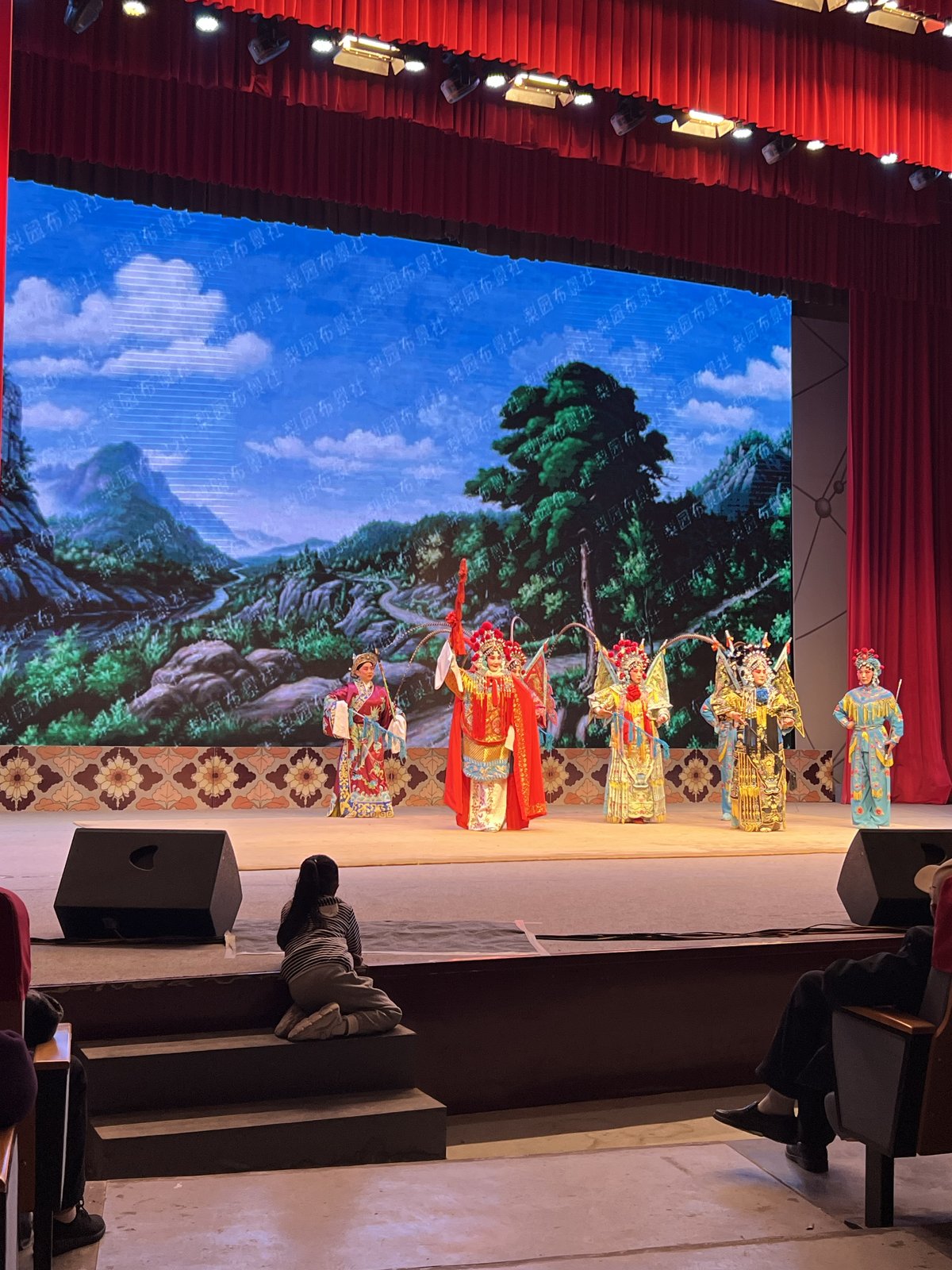 Caoxin's local opera theater which is almost entirely made up of the elderly and young children