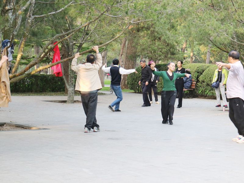 Ritan Park, a closed off park in downtown Beijing 