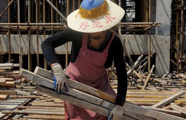 woman, construction worker